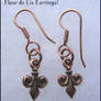 Fleur de Lis Copper Earrings