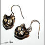 Black Cat Halloween Earrings