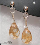 Coffee Quartz Earrings by 1337-Art