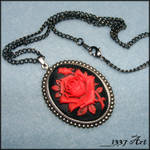 Romantic Flair Rose Necklace by 1337-Art