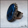 Blue Paua Shell Ring