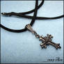 Gothic Fleur Cross Necklace