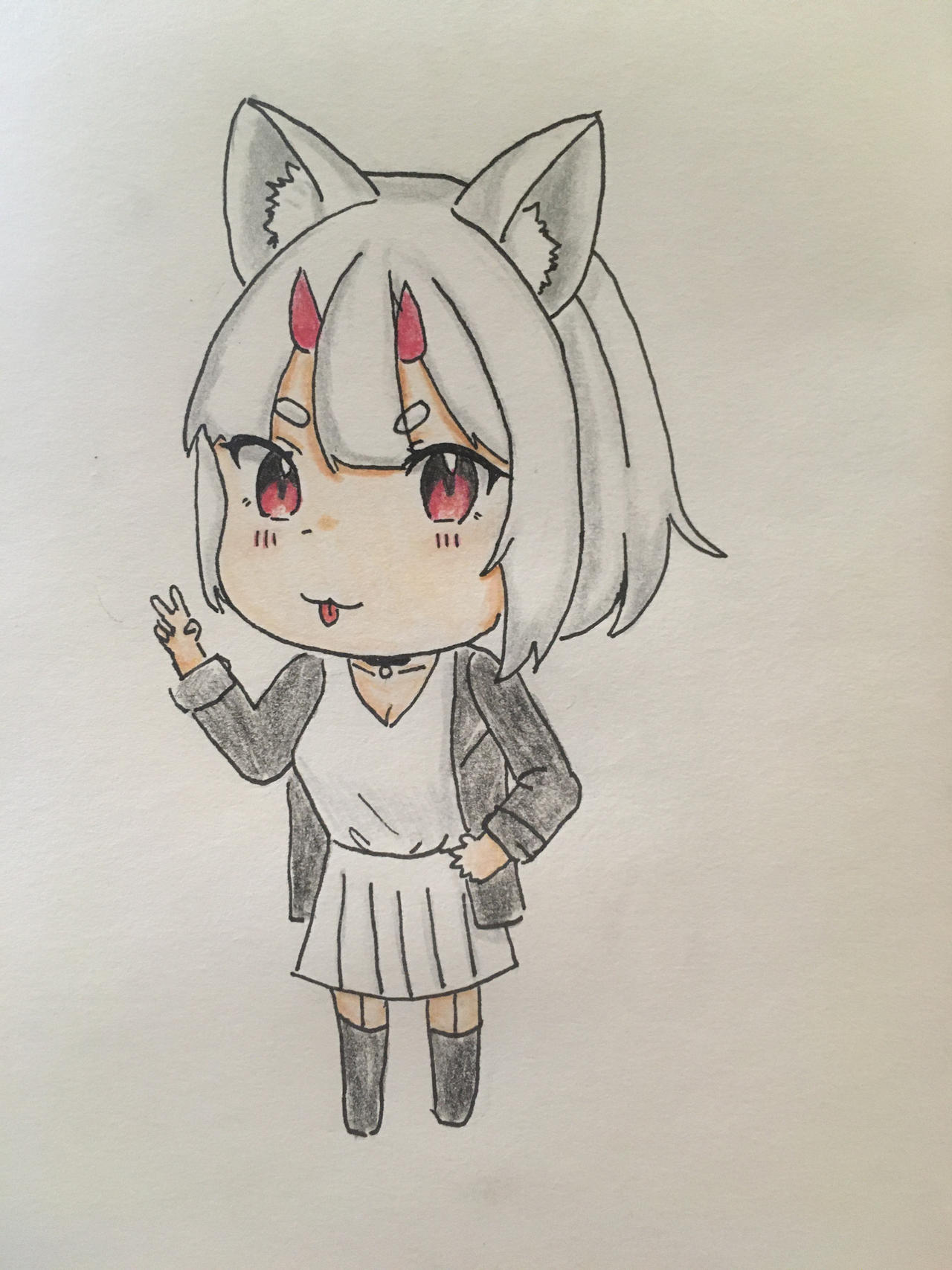 Chibi anime cat girl by Winnie03 on DeviantArt