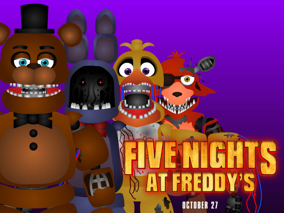 i remade the fnaf movie stained glasses with the FNaF 2 animatronics :  r/fivenightsatfreddys