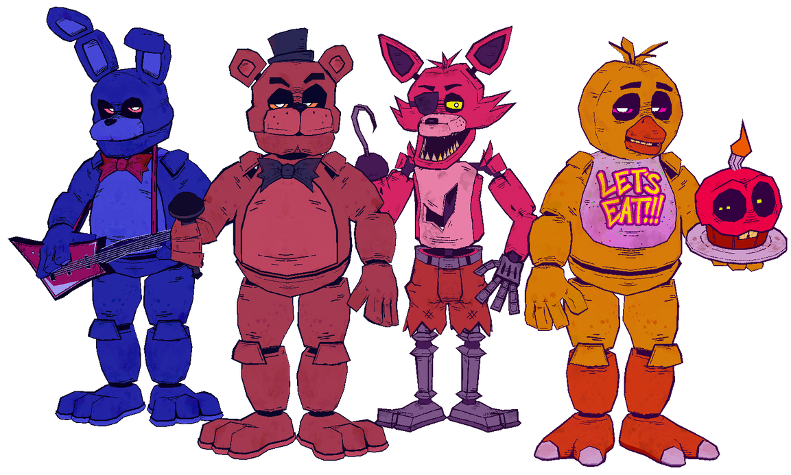FNAF 1 Animatronics Render by DrArtyMik908 on DeviantArt