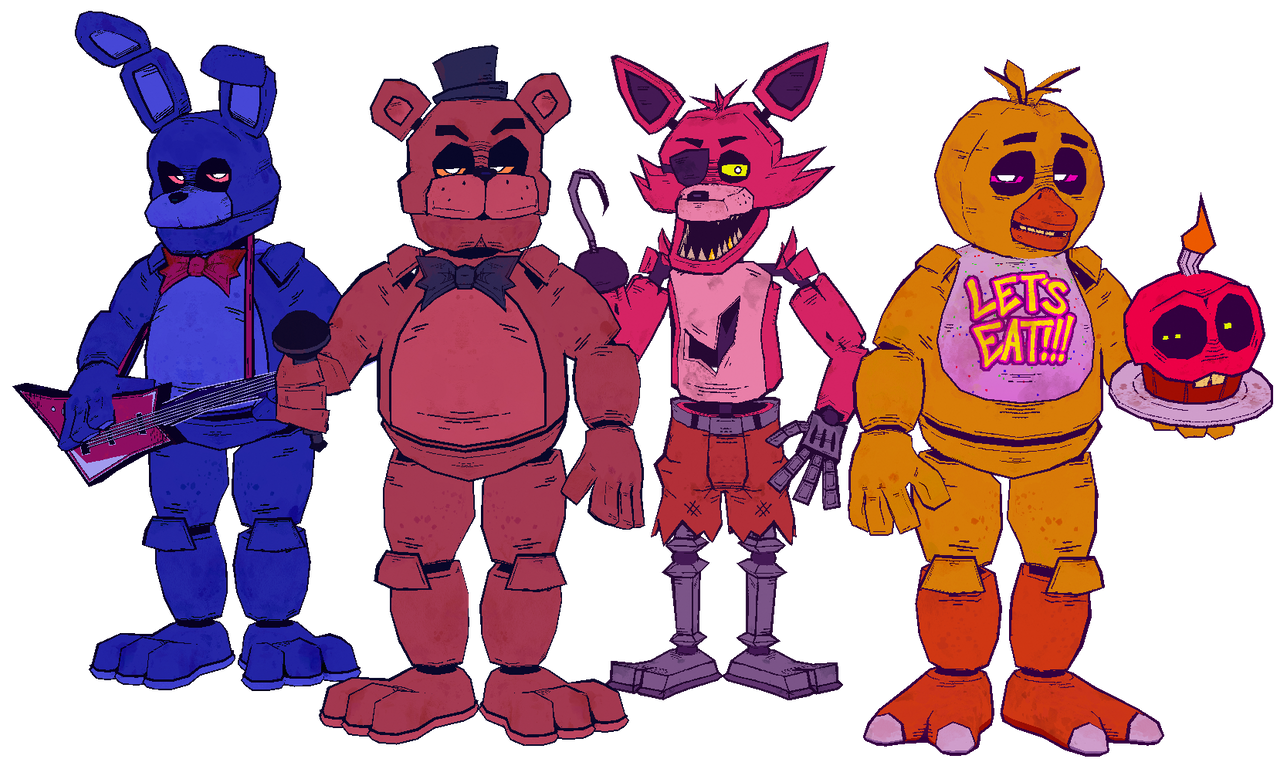 FNAF 1 Animatronics Render by DrArtyMik908 on DeviantArt