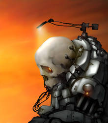 skull with mechanics