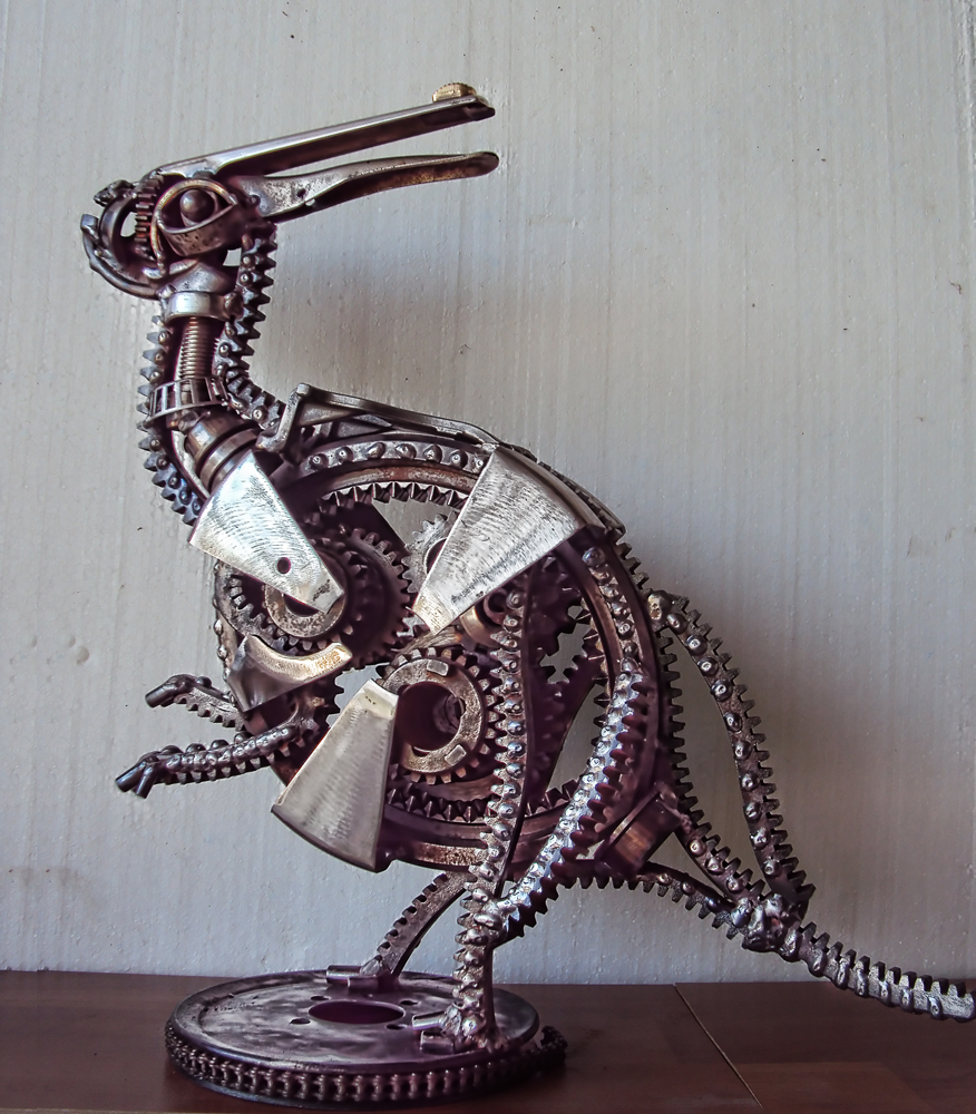 Steampunk Parasaurolophus