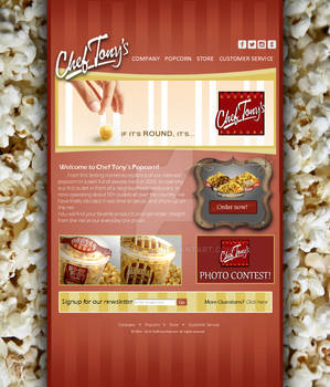 Chef Tony's Web desing layout