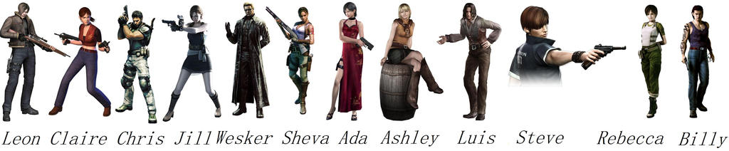 resident evil characters by emilyz94 on DeviantArt
