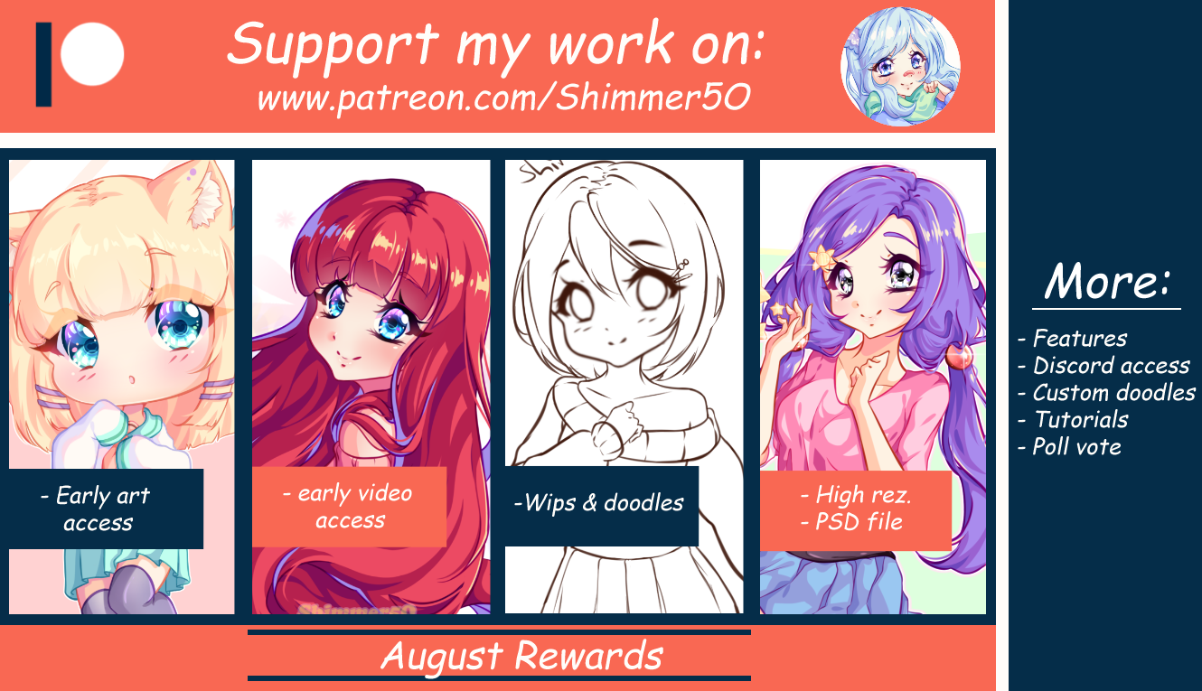Patreon reward pack - August by Shimmer5O