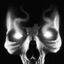 Skull with glowing eyes