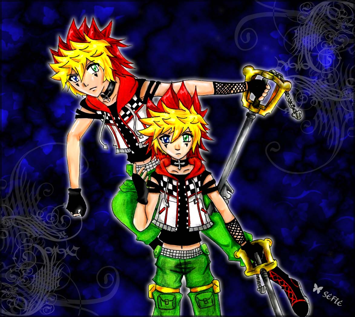 :- Roxel + keyblade -: