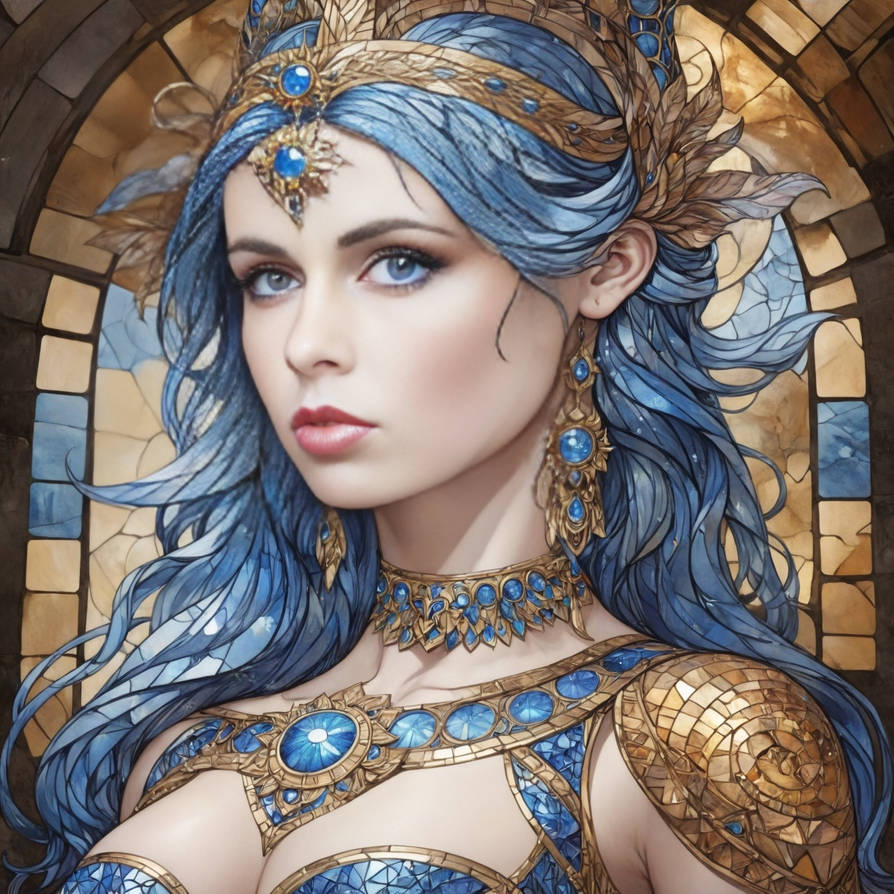 A woman with blue eyes by GiorgioQuePee8081 on DeviantArt