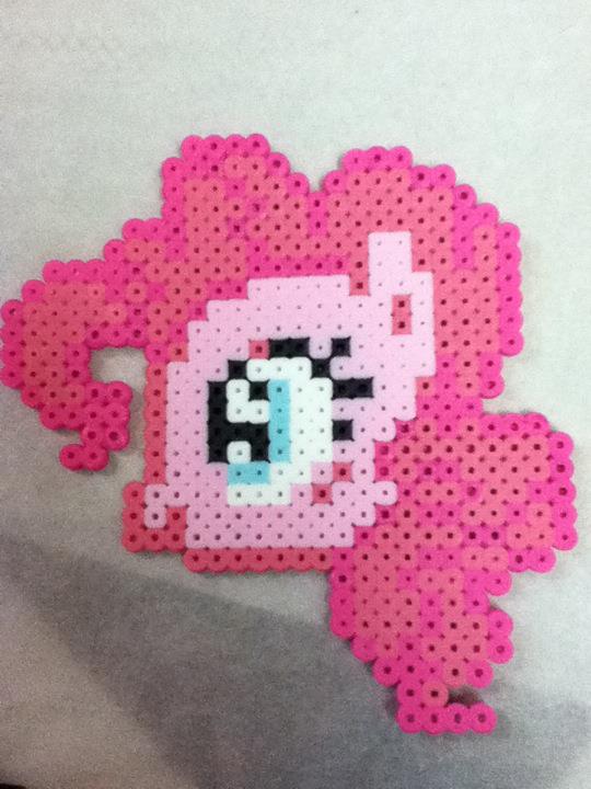 -Perler- Pinkie Pie Head