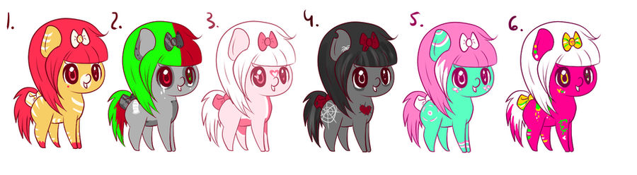 Earth Pony Adoptble Batch 2 +CLOSED+ by PonyFuzz on DeviantArt