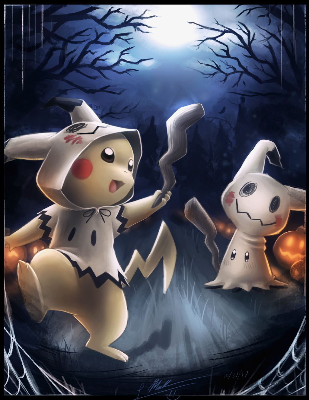 Pikachu And Mimikyu - HAPPY HALLOWEEN by Shupa-Mikey on DeviantArt