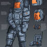 Modern space combat armor concept