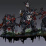 Ork Dred warboss and Nobz
