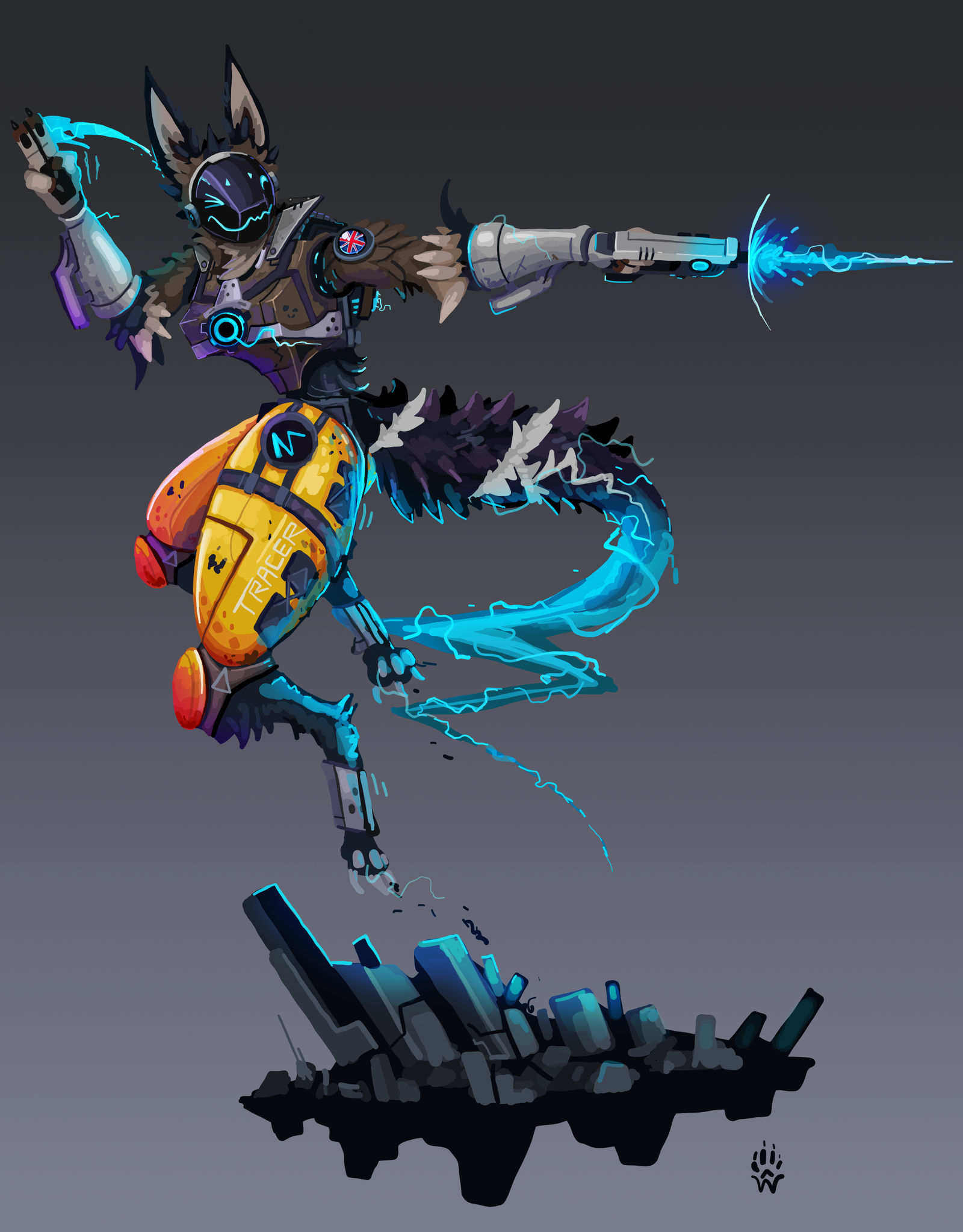 Cheers loves, the cavalry's here! -Tracer Protogen by Wolfdog-ArtCorner ...