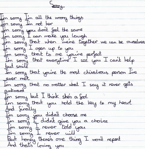 Sorry Gone Raving Note Sorry by Ryanvaloer on DeviantArt