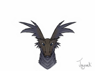 Brown/Grey Dragon Portrait