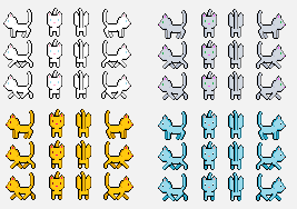 Old Cat sprite sheet