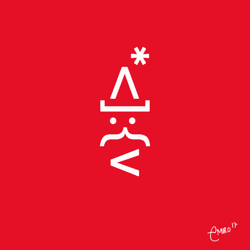 ASCII SANTA CLAUS :V by 3MIROo on DeviantArt