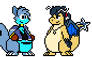 (Gift) Sol and Drew in Megaman Sprite Style