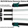 MLPFiM Vector Resource, Katana and Saya PREVIEW