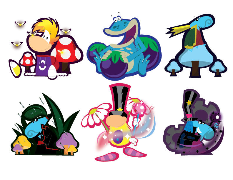 Rayman Character Illustrations by gemstonelover49 on DeviantArt