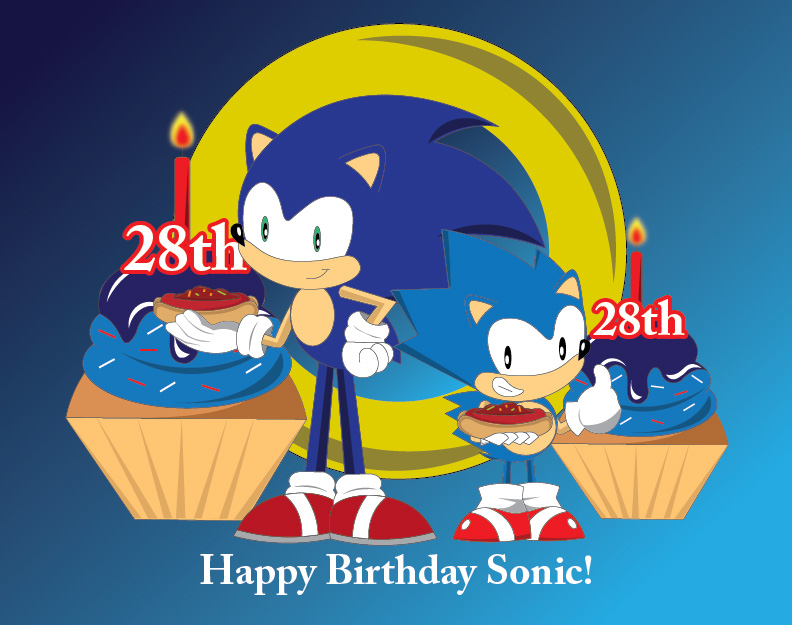 Happy 28th Sonic! by gemstonelover49 on DeviantArt