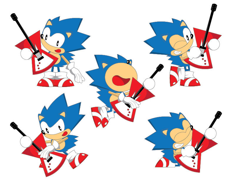 Rocker Sonic Doodles by gemstonelover49 on DeviantArt