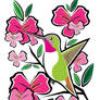 Hummingbird with Hibiscus