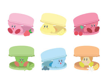 Kirby Macaroon Illustrations