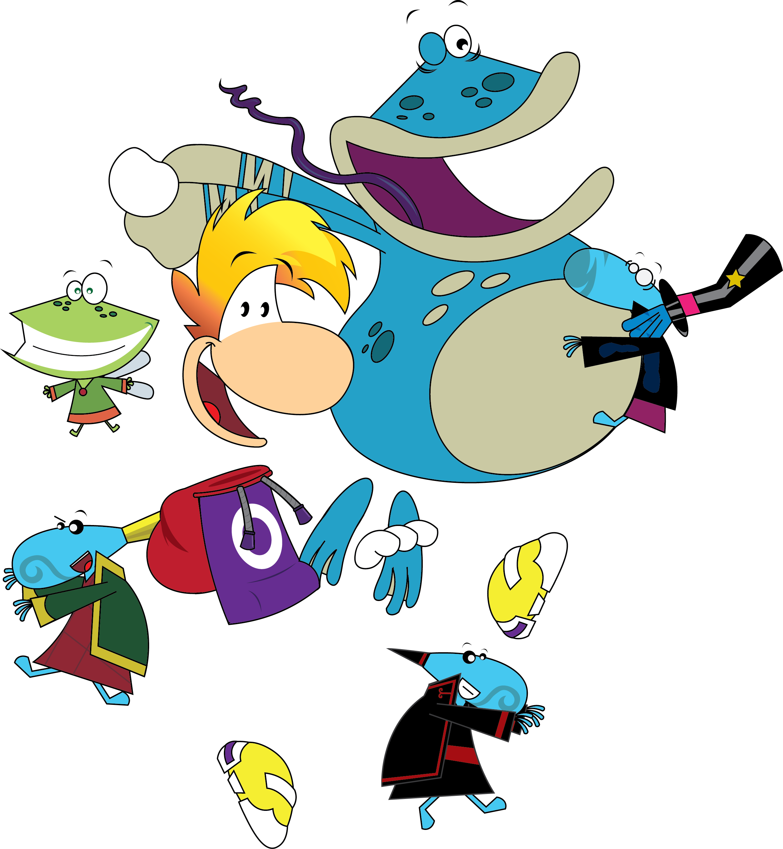 Rayman and Friends by gemstonelover49 on DeviantArt