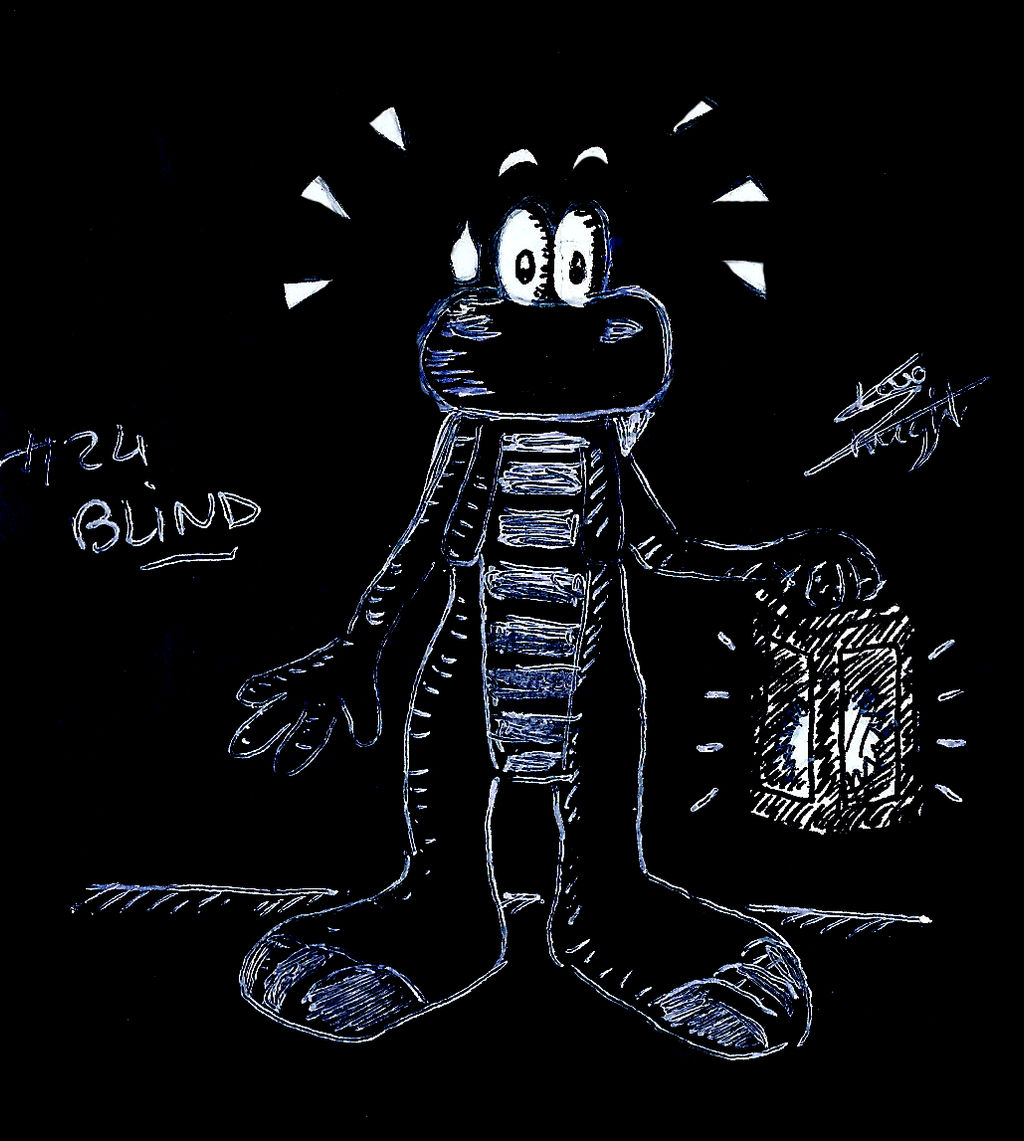 Croc themed Inktober - #24 BLIND