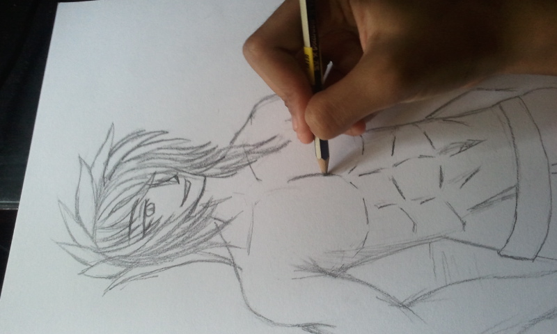 Bishie guy half naked