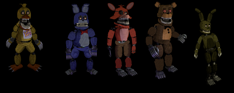 Fixed All FNaF Animatronics by 133alexander on DeviantArt