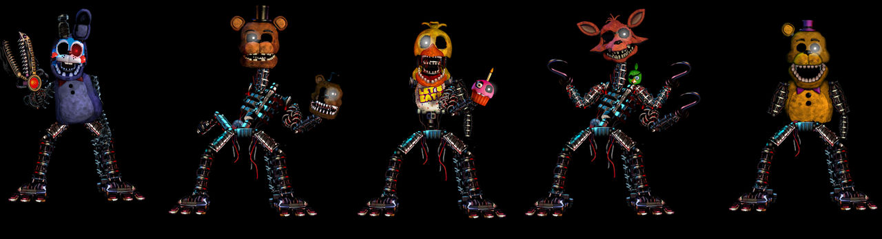 Fnaf Ransomware Animatronics Hacked Animatronics by kietXsuper145 on DeviantArt