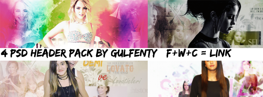 4 PSD HEADER PACK! BY GULFENTY