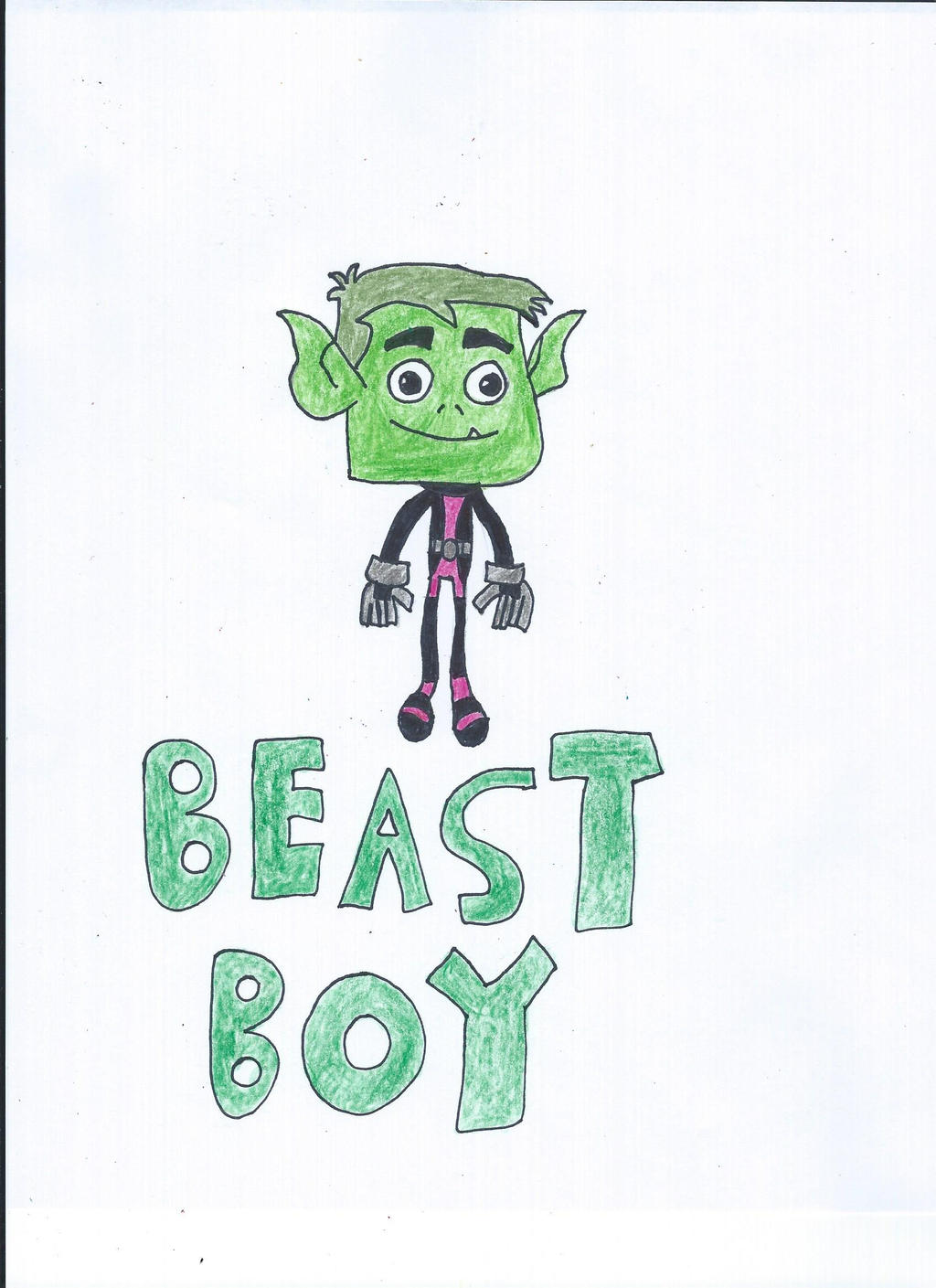 Beast Boy Drawing by NickelodeonLover on DeviantArt