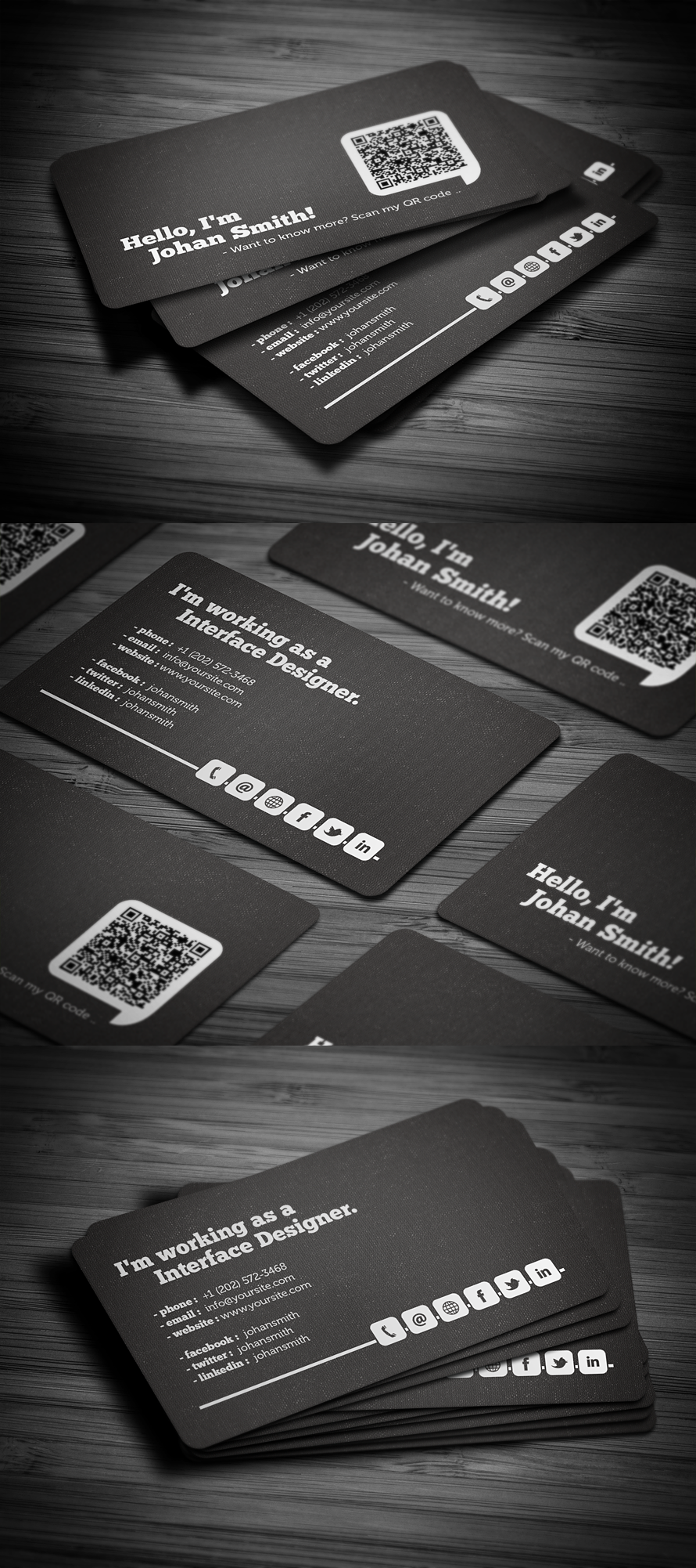 Social QR Code Business Card