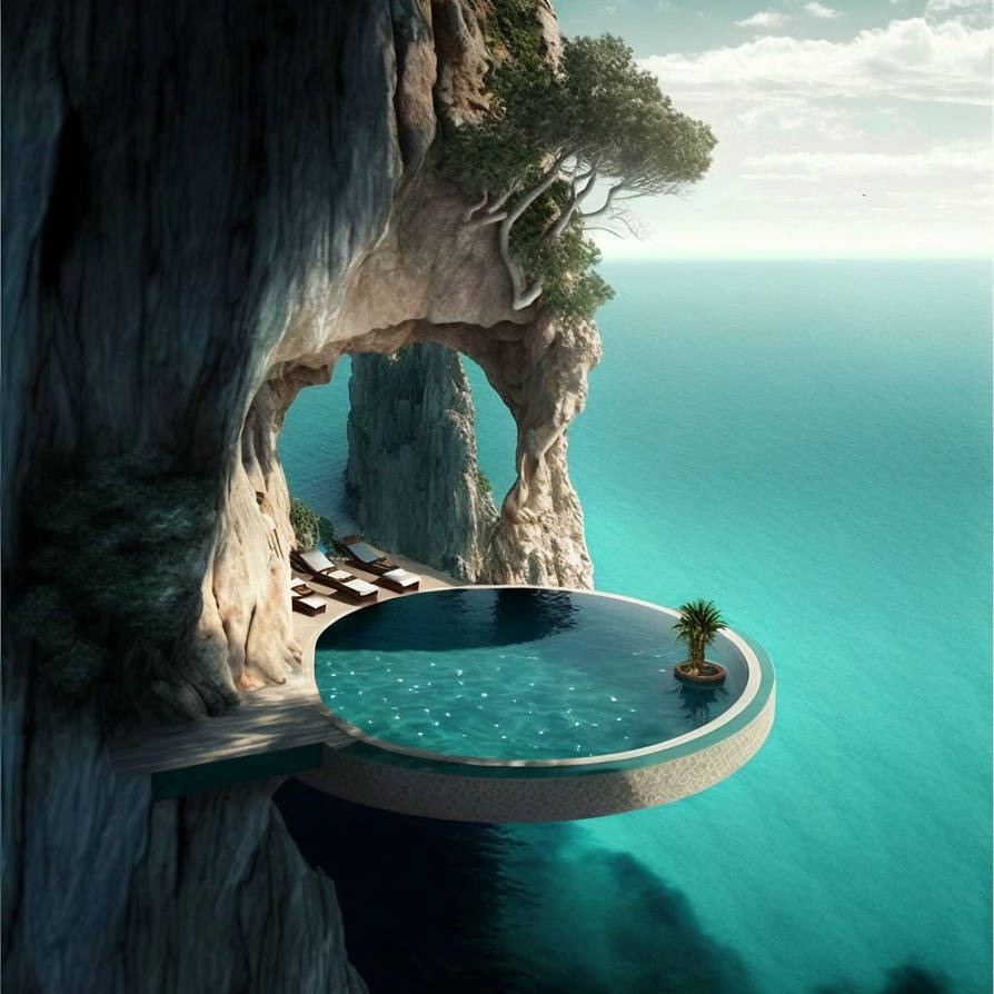 Cliff Pool Backyard 20230121 Seaside Cliff Swimming Pool 02 by nohohon177 on DeviantArt