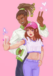 Dva and Lucio selfieee