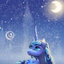 Luna in the winter.