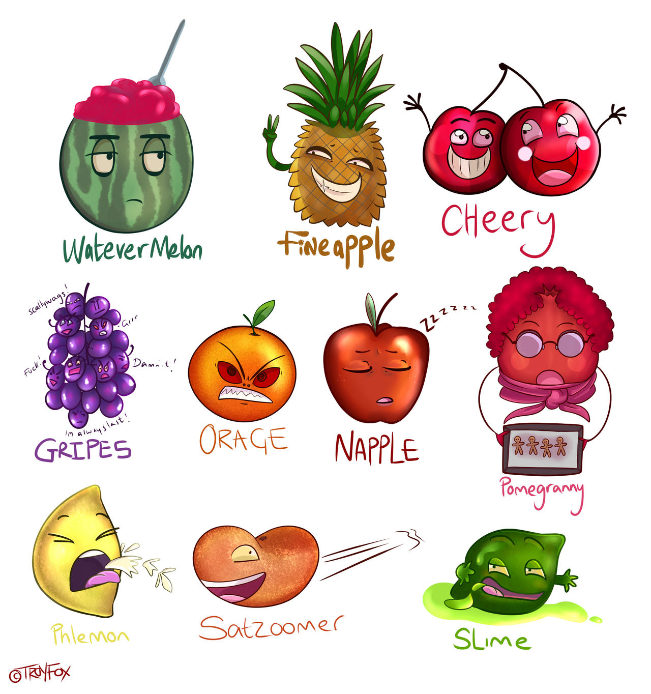 Fruit Puns by mercurialfox