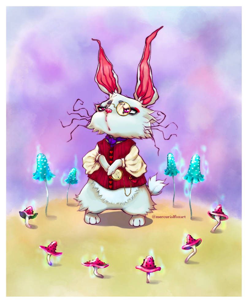 Young White Rabbit (Digital) by mercurialfox on DeviantArt