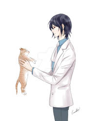 Noblesse: Rai with a cat