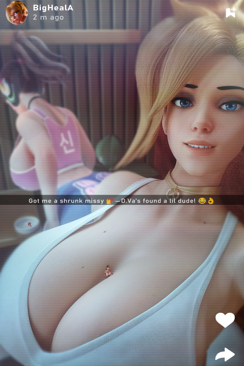 (Overwatch) Giantess Mercy and D.Va got us!